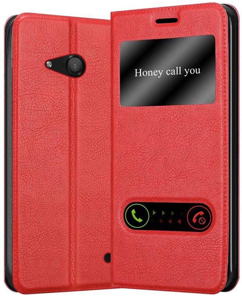 CADORABO Custodia Compatibile Con Nokia Lumia 550 In Rosso Zafferano
