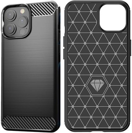 Icableseu Carbon Case Elastyczne Etui Pokrowiec Iphone 13 Pro Max Czarny