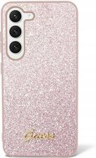 Guess Etui Glitter Script Na Samsung Galaxy S24 Ultra Różowe