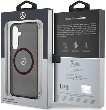 Mercedes Etui Double Layer W Red Magsafe Na Samsung Galaxy S24 Czarne - zdjęcie 3