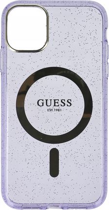 Topbuy Etui Guess Guhmn61Hcmcgu Na Iphone 11 Xr Purpurowy Purple Hardcase Glitter Gold Magsafe - zdjęcie 2
