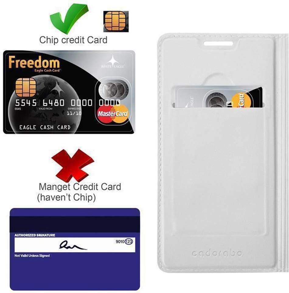 CADORABO Custodia Con Chiusura Magnetica, Funzione Stand E Tasca Per Le Carte Custodia Per Cellulare Per Blade V2020 Smart Nero Carbone 132734400