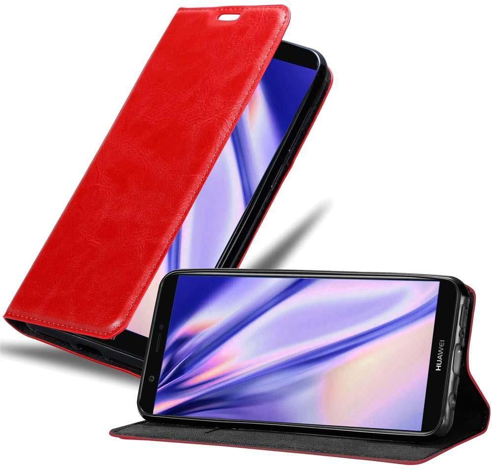 Cadorabo Vetro Temperato Per Huawei P Smart 2018 / Enjoy 7S, Copertura Completa, Durezza 9H, Trasparente Con Bordo Nero