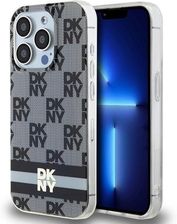 Dkny Etui Iml Checkered Mono Pattern Printed Stripes Magsafe Na Iphone 13 Pro Max Czarne