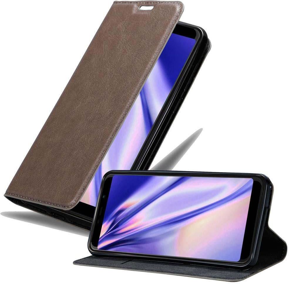 Cadorabo Custodia Libro per WIKO SUNNY 3 MINI in GRIGIO CHIARO MARRONE - con Vani di Carte, Funzione Stand e Chiusura Magnetica - Portafoglio Cover Case Wallet Book Etui Protezione