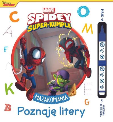 Mazakomania. Poznaję litery. Marvel Spidey i Super-kumple  - Odbiór w księgarni 0 zł | 10,99 zł wysyłka lub BEZPŁATNIE przy zamówieniu od 149 zł