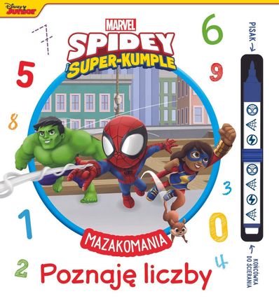 Mazakomania. Poznaję liczby. Marvel Spidey i Super-kumple  - Odbiór w księgarni 0 zł | 10,99 zł wysyłka lub BEZPŁATNIE przy zamówieniu od 149 zł