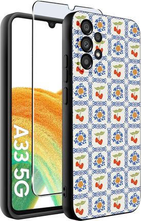 Krainagsm Etui Do Samsung Galaxy A33 5G Silikonowe Matt Case Szkło 9H - zdjęcie 5