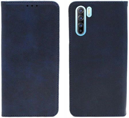 Gsm Hurt Etui Do Oppo Reno3 A91 Granatowe Smart Lichi Case Pokrowiec Obudowa Futerał