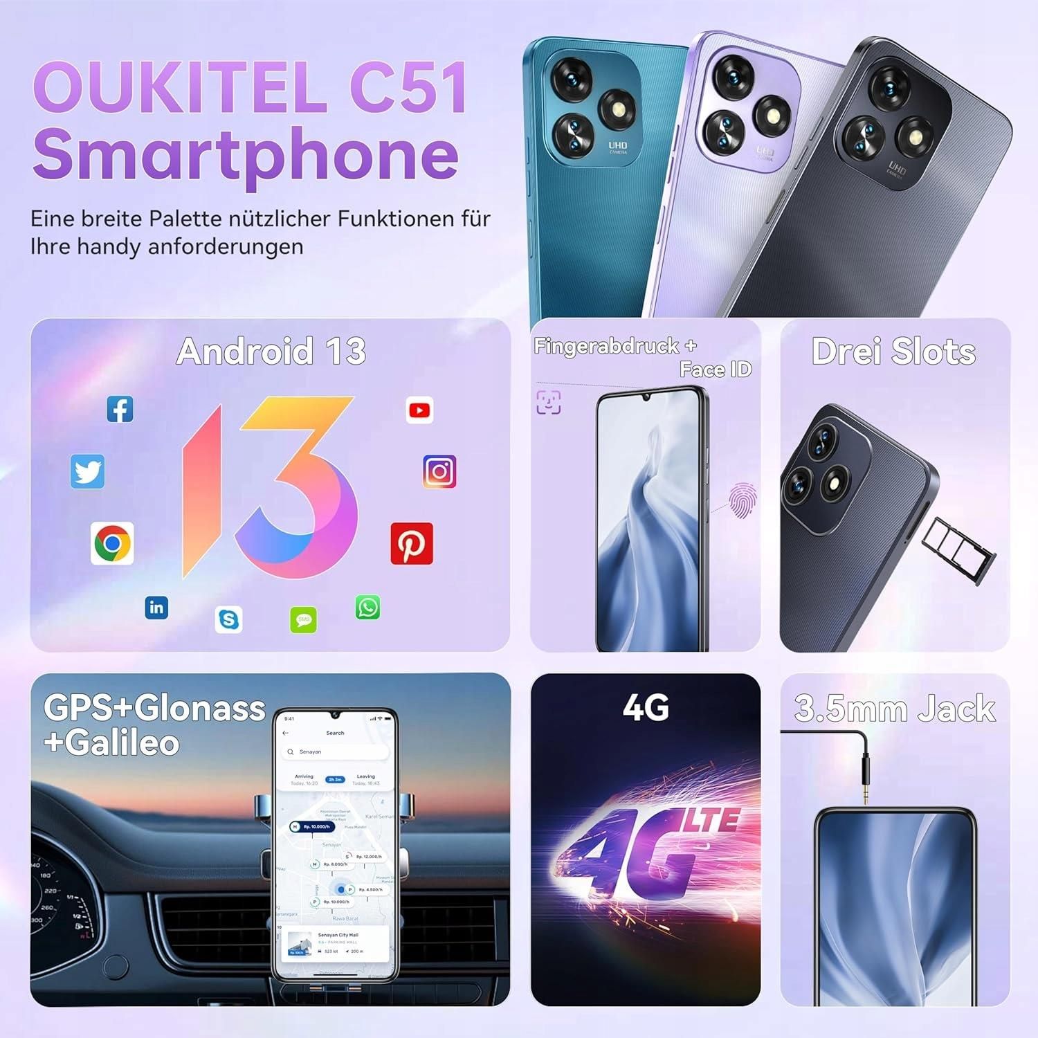 OUKITEL C516.8インチ 90Hz LCD スマートフォン OUKITEL C516.8インチ 90Hz LCD スマートフォン