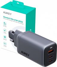 Aukey Ładowarka Sieciowa Pa B6U Omniamix Ii Gan 3Xusb 67W Qc Pd Afc Scp Pps Ufcs