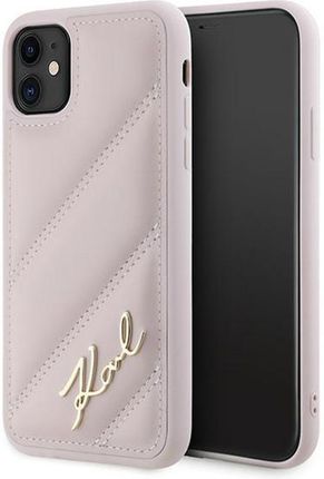 Karl Lagerfeld Diagonal Quilted Script Etui Iphone 11