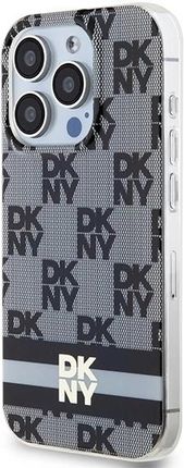 Icableseu Etui Dkny Iml Checkered Mono Pattern Printed Stripes Magsafe Na Iphone 13 Pro 13 Czarne - zdjęcie 2