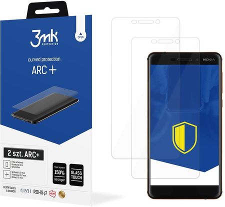 3Mk Protection Osłona Ekranu 3Mk Arc Do Nokia 6 1 2018 0 17 Mm Z Funkcją Samoregeneracji