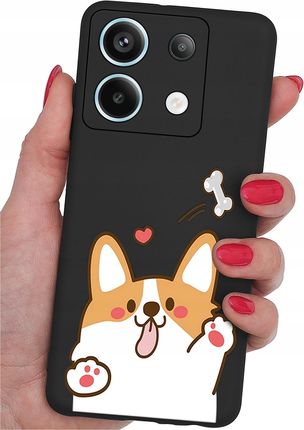 Krainagsm Etui Do Xiaomi Redmi Note 13 4G Silikonowe Matt Case Szkło 9H