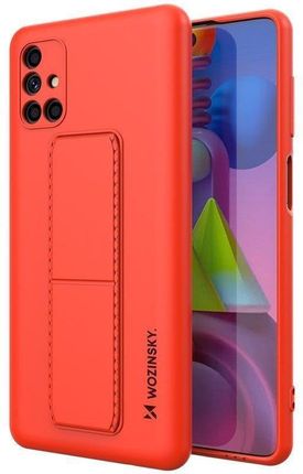 Icableseu Wozinsky Kickstand Case Silikonowe Etui Z Podstawką Etui Samsung Galaxy M51 Czerwone