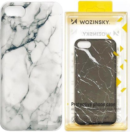 Icableseu Wozinsky Marble Żelowe Etui Pokrowiec Marmur Xiaomi Mi 10 Lite Biały