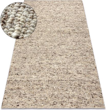 BestenTeppicheDe Dywan Nepal 2100 Sand Beż Wełniany Dwustronny Naturalny Beżowy 200X300Cm (NE039)