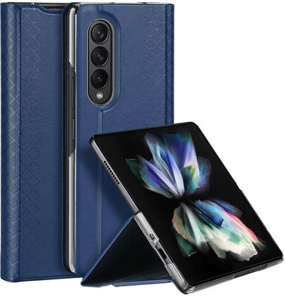 Izmael Dux Ducis Bril Etui Do Samsung Galaxy Z Fold 3 Flip Cover Card Wallet Stand Niebieski