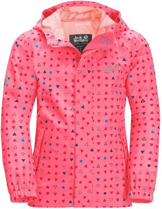 Jack Wolfskin Kids Kurtka przeciwdeszczowa Tucan Dotted różowa 1608891_7669