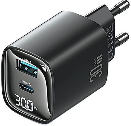 Usams Ładowarka Sieciowa 30W Gan Led Usb C Cc229 Fast Charging Czarna