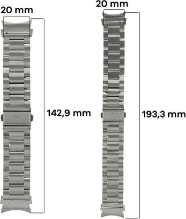 Bizon Pasek Ze Stali Nierdzewnej Strap Watch Aura Do Galaxy Fe 7 6 Classic 5 Pro 4 Srebrny - zdjęcie 5