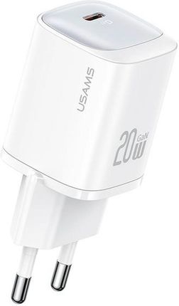 Usams Ładowarka Sieciowa 20W Gan Usb C Fast Charging Cc248 Biała