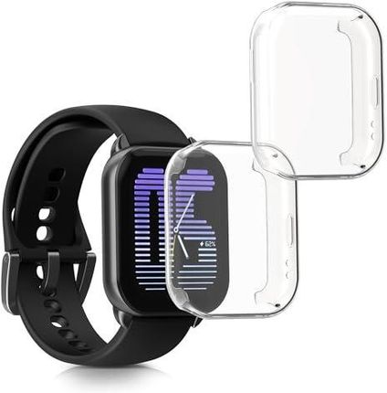 Kwmobile 2 X Etui Do Smartwatcha Kompatybilne Z Amazfit Active A2211 – Silikonowe Trackera Aktywności W Kolorze Przezroczystym