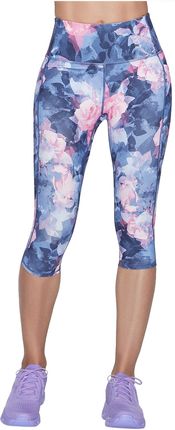 Skechers Go Walk High Waisted Summer Rose Capri Leggins CP1-NVHP, Legginsy, Damen, Mehrfarbig