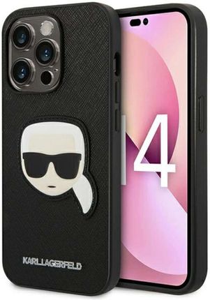 Icableseu Karl Lagerfeld Klhcp14Xsapkhk Iphone 14 Pro Max 6 7 Czarny Black Hardcase Saffiano Karl`S Head Patch