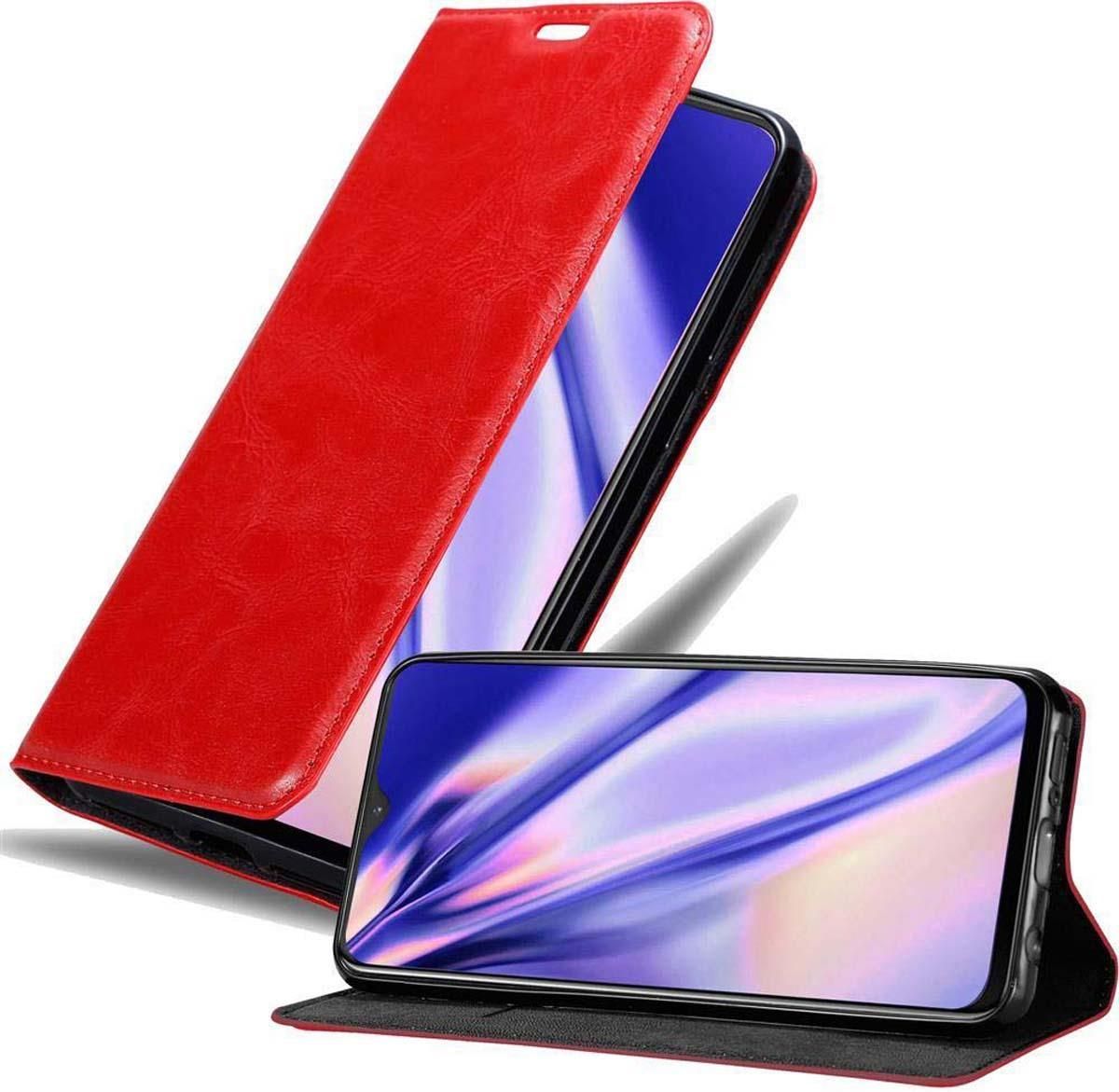 Cadorabo Custodia Libro per Sony Xperia L3 in ROSSO CARMINIO - con Vani di Carte, Funzione Stand e Chiusura Magnetica - Portafoglio Cover Case Wallet Book Etui Protezione
