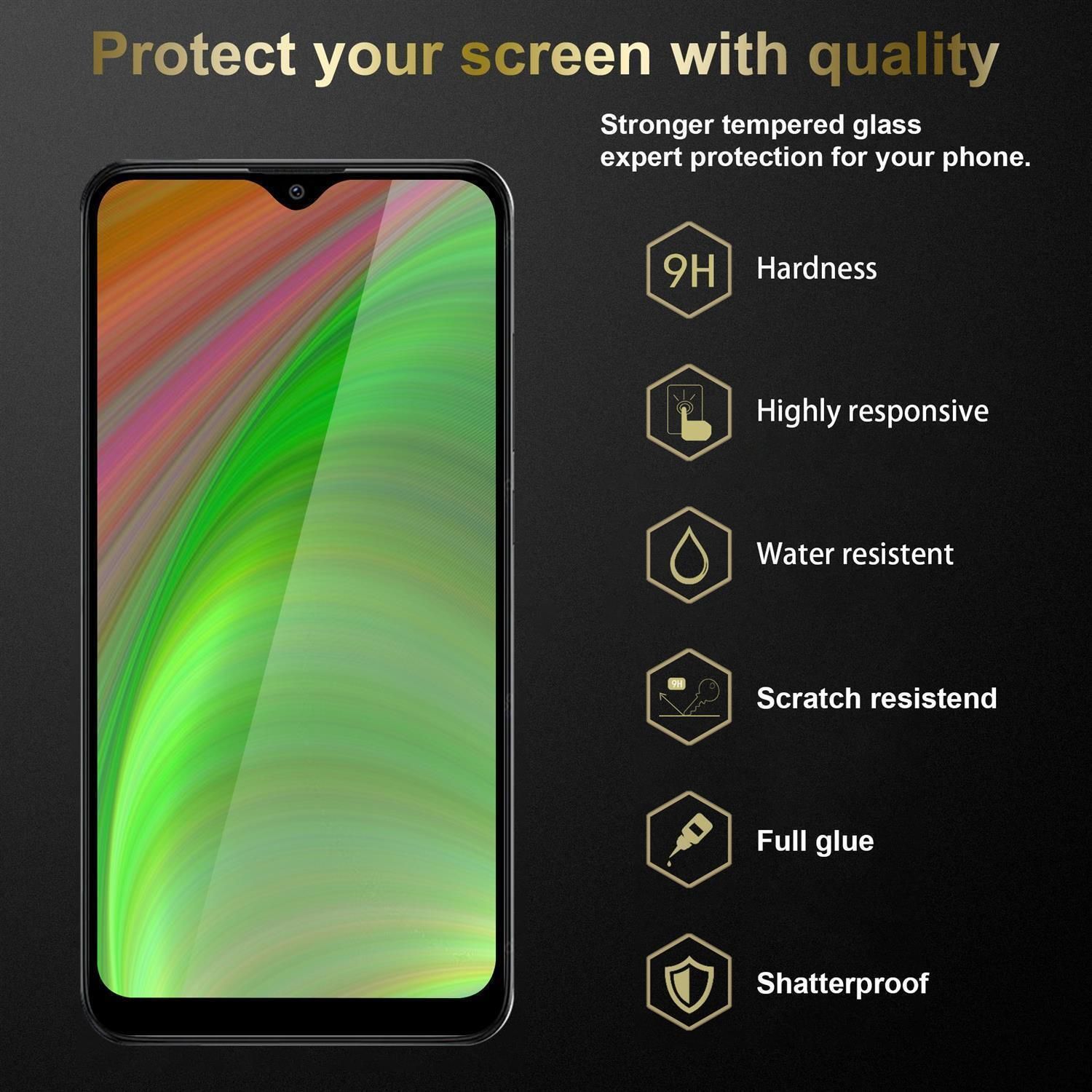 CADORABO 3x Pellicola Di Armatura Compatibile Con Xiaomi Redmi 9 In