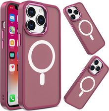 Icableseu Magnetyczne Etui Z Magsafe Color Matte Case Do Iphone 15 Pro Max Burgundowe
