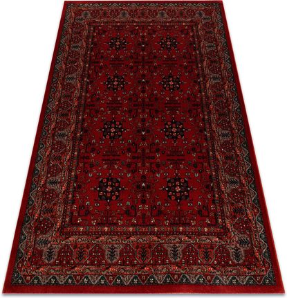 BestenTeppicheDe Dywan Wełniany Kashqai 4302 300 Kwiaty Ramka Bordo Czerwony 120X170Cm (OSTA760)