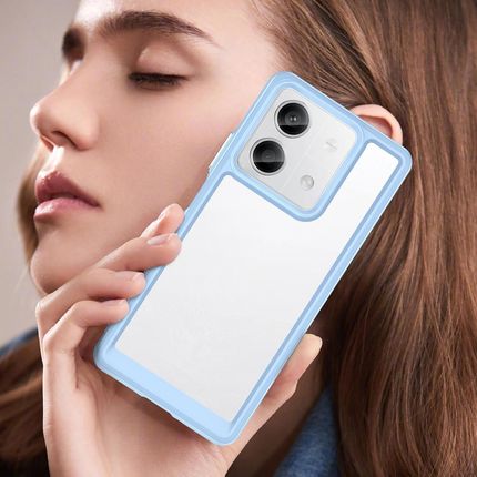 Hurtel Etui Outer Space Case Z Żelową Ramką Do Xiaomi Redmi Note 13 Pro Niebieskie - zdjęcie 3
