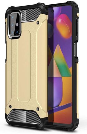 Icableseu Hybrid Armor Pancerne Hybrydowe Etui Pokrowiec Samsung Galaxy M31S Złoty