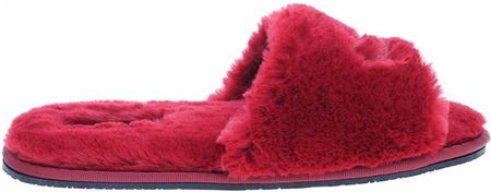 Calvin Klein Slipper Sandal Fur HW0HW00634-XB8, Kapcie, Kobiety, Ciemny czerwony, Rozmiar: 36