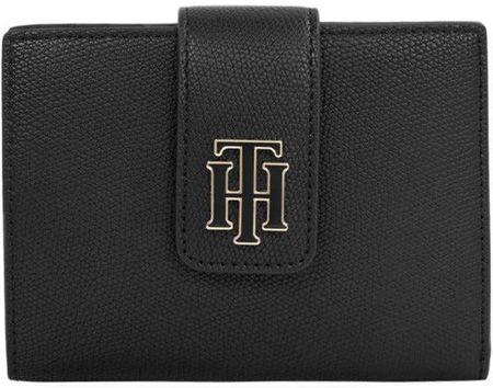 Tommy Hilfiger - Portfel - AW0AW13628-BDS - Damski - Czarny