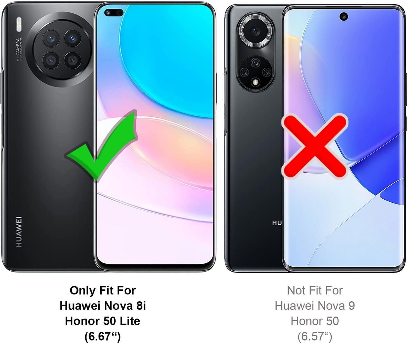 Coque pour Huawei Nova 8i/Honor 50 Lite étui Gradient Color TPU Transparent Antichoc Silicone