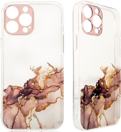 Icableseu Marble Case Etui Do Iphone 12 Pro Max Żelowy Pokrowiec Marmur Brązowy