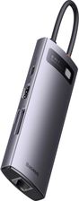 Baseus Hub 8W1 Starjoy Usb C Do Usb C Pd 3X Usb A Hdmi Rj 45 Sd Tf Szary