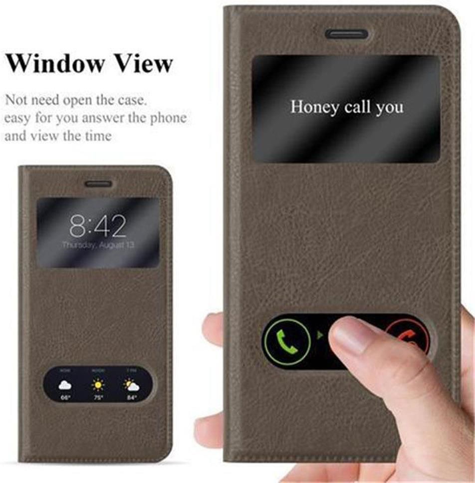 Cover Flip Per Huawei P8 Lite 2017/P9 Lite 2017 - Custodia In Pelle PU A Portafoglio Con Slot E Supporto, Nero - 5