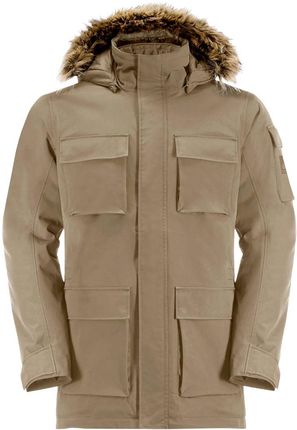 Jack Wolfskin Glacier Canyon Parka - Męska wodoodporna kurtka zimowa Beige 1107674-5136 , Rozmiar: S