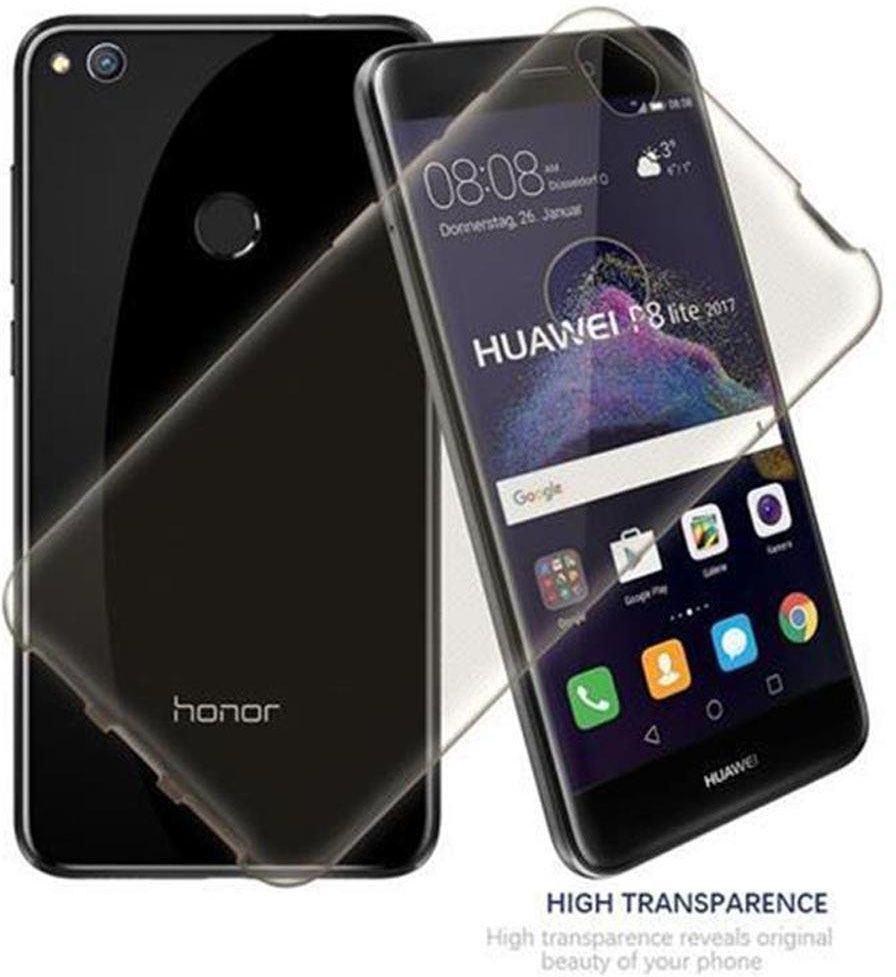 Cover Trasparente REY Per Huawei P8 Lite 2017 / P9 Lite 2017: TPU Ultra Sottile 0,33 Mm - 5