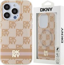 Icableseu Etui Dkny Iml Checkered Mono Pattern Printed Stripes Magsafe Na Iphone 13 Pro 13 Różowe