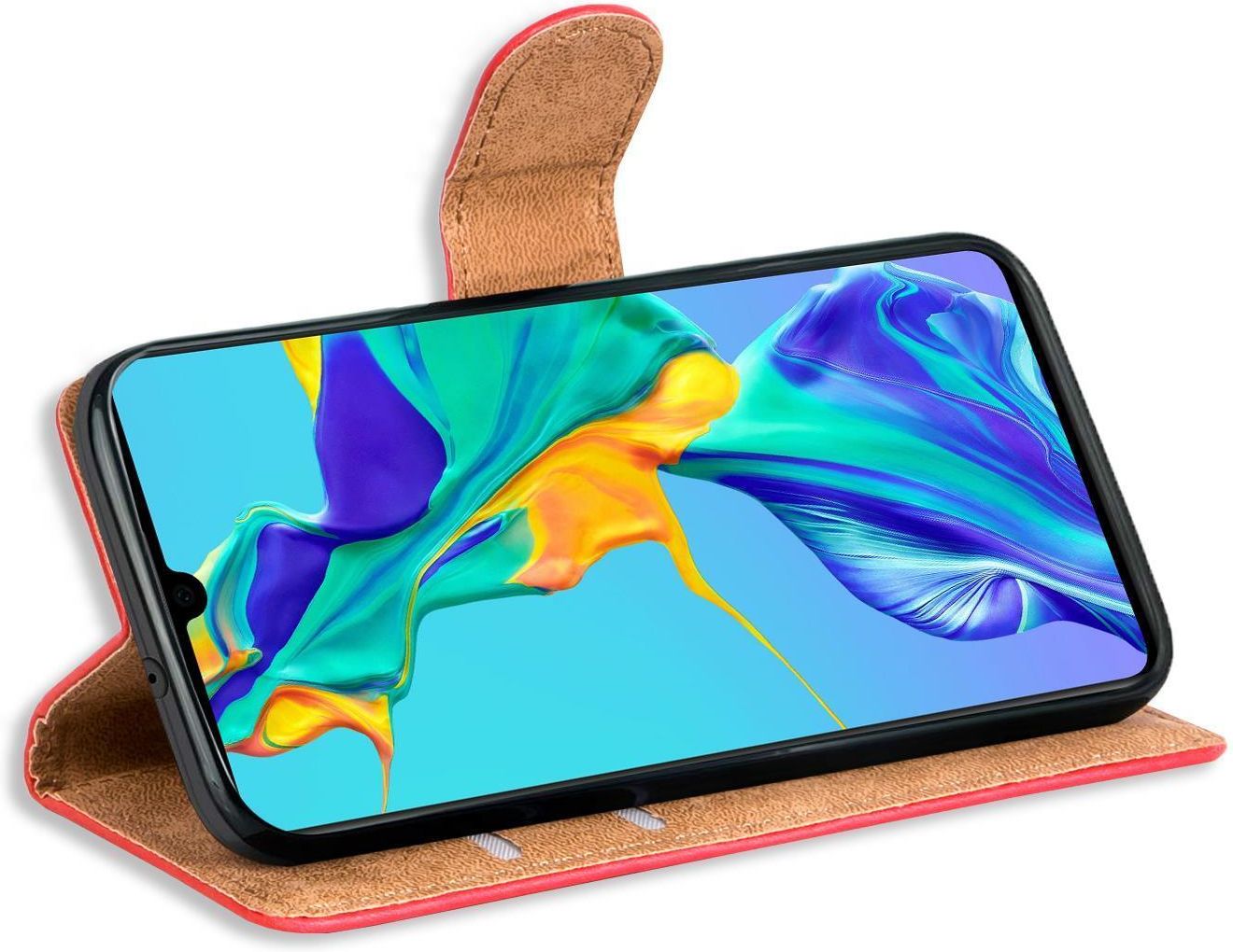 Custodia Flip Con Specchio Per Huawei P30/P30 Lite/P30 Pro - Cover Portafoglio In Pelle Con Cavalletto, Funzione Mirror