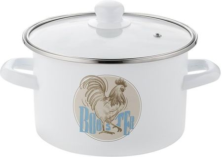 Garnek emaliowany Kogut 22 cm 5,3 l Emalia Pleszew