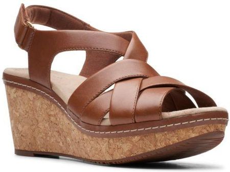 Sandały Clarks Annadel Rayna kolor dark tan leather 26153718