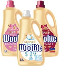 Woolite Płyn do prania z keratyną Delicates Wool 3,6L + White 3,6L + Mix Colors 3,6L