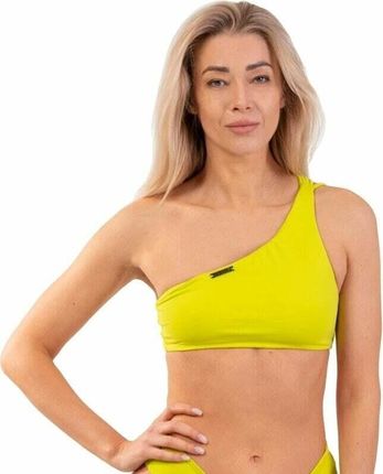 Nebbia One Shoulder Bandeau Bikini Top Green S Dámske plavky